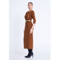 MARSHANDA MIDI COLUMN DRESS