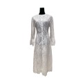 ESME WHITE EMBROIDERED MIDI DRESS