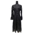 ESME BLACK EMBROIDERED MIDI DRESS