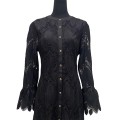 ESME BLACK EMBROIDERED MIDI DRESS