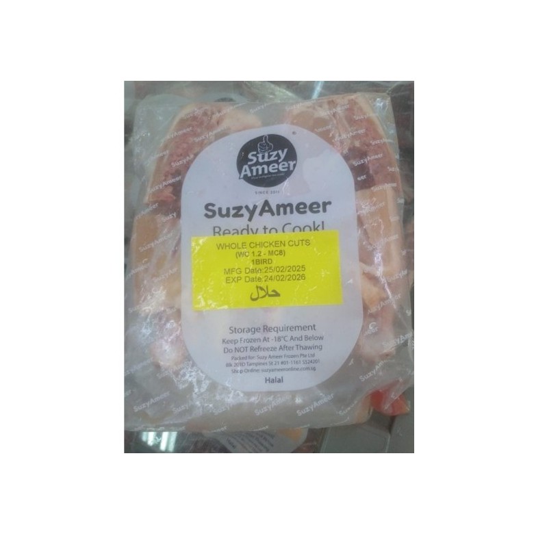 SUZYAMEER WHOLE CHICKEN CUTS 1 BIRD 1.2KG