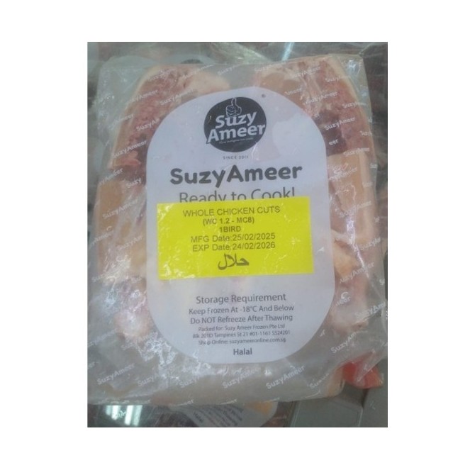 SUZYAMEER WHOLE CHICKEN CUTS 1 BIRD 1.2KG
