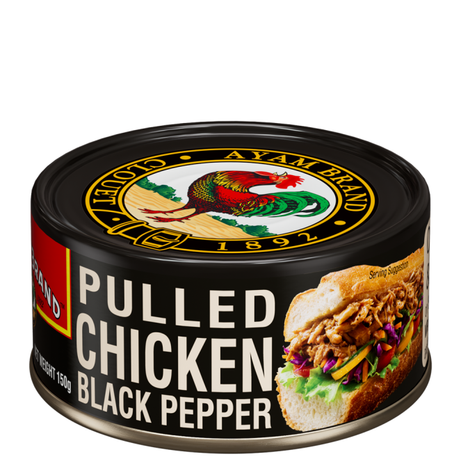 AYAM BRAND PULLED CHICKEN BLACKPEPPER 150G